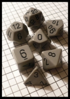 Dice : Dice - Dice Sets - Chessex Opaque Grey Dk w Black Nums CHX 25410 - Troll and Toad Online Aug 2010